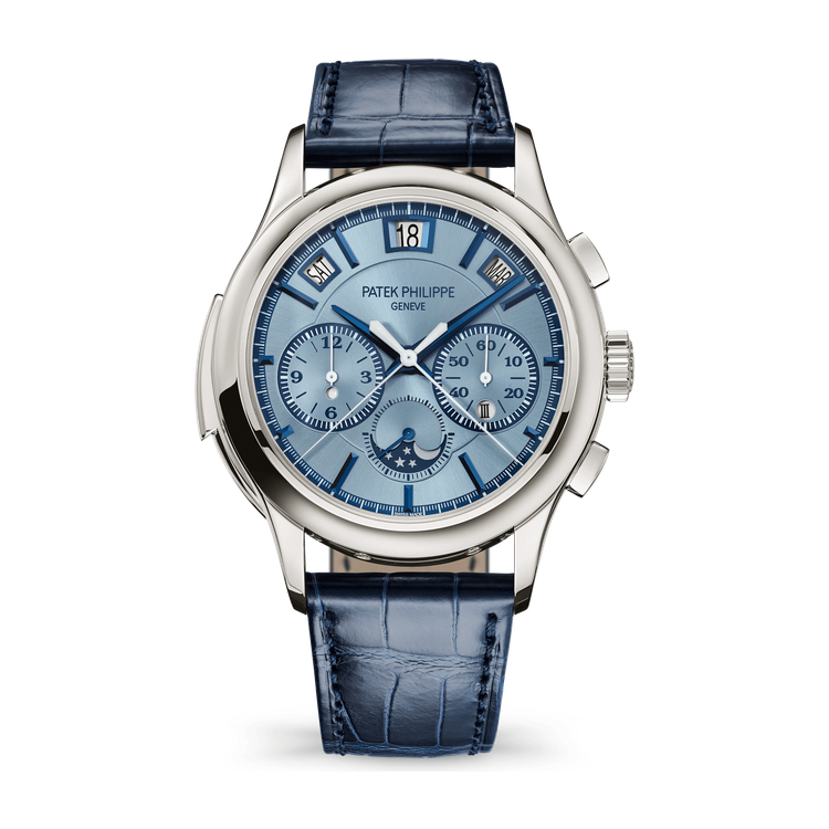 Patek Philippe Grand Complications Blue White Gold Alligator Leather 42mm