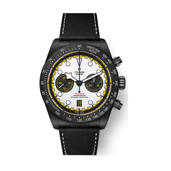 Tudor Black Bay Chrono White Carbon Leather 42mm