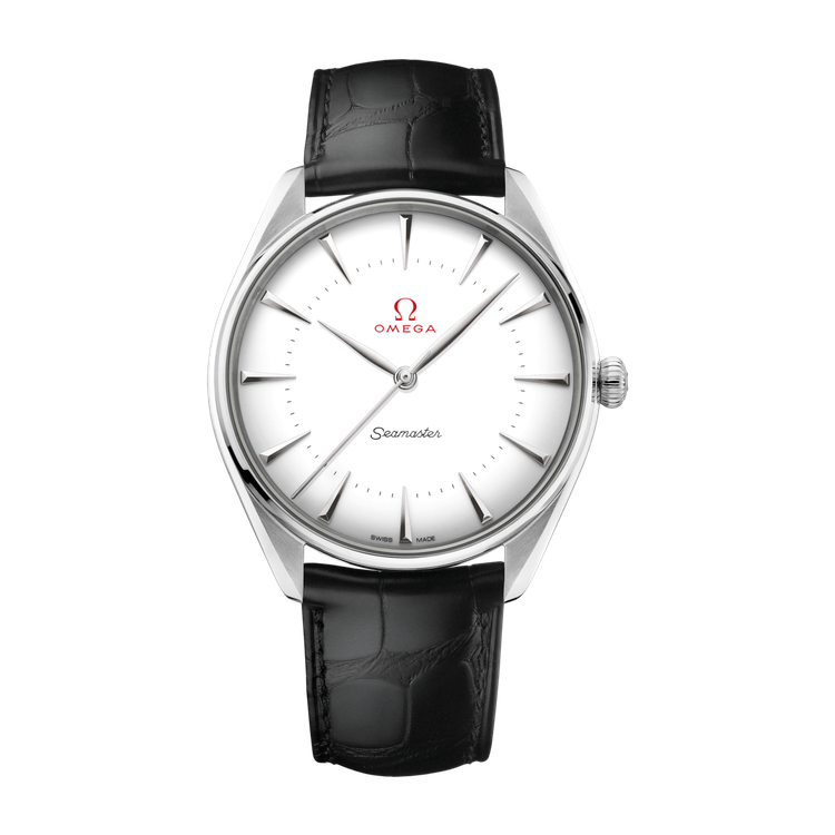 Omega Seamaster White Gold Alligator Leather 39.5mm