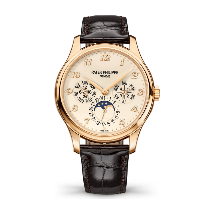 Patek Philippe Grand Complications Ivory Rose Gold Alligator Leather 39mm