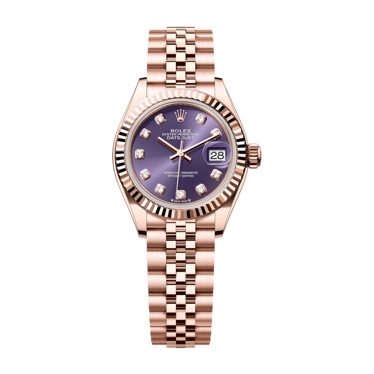 Rolex Lady-Datejust Purple Rose Gold 28mm