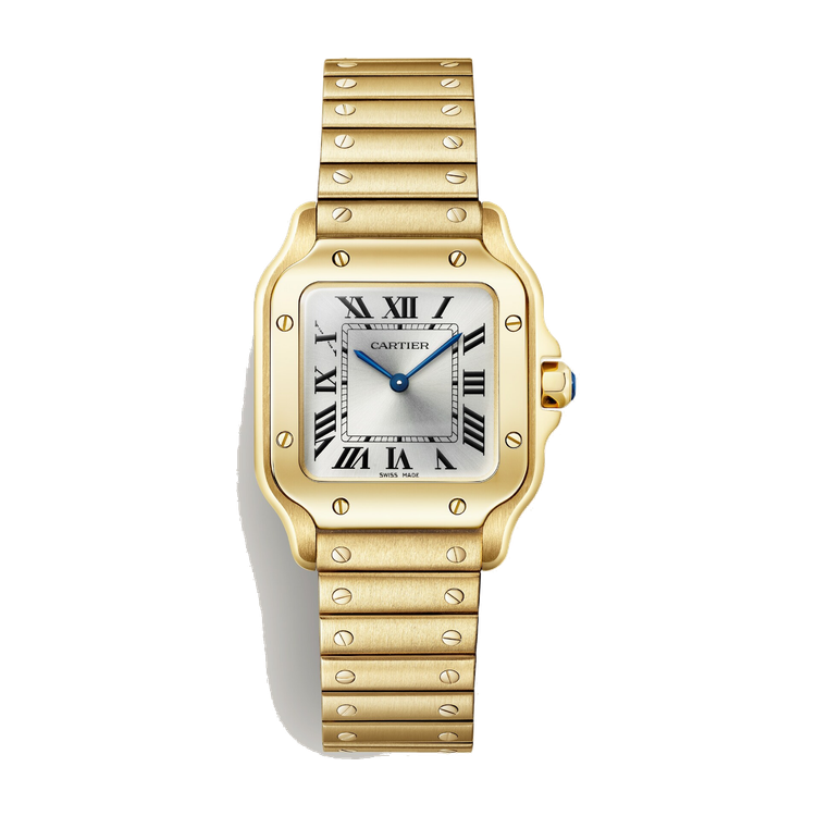 Cartier Santos de Cartier Small Silver Yellow Gold 27mm