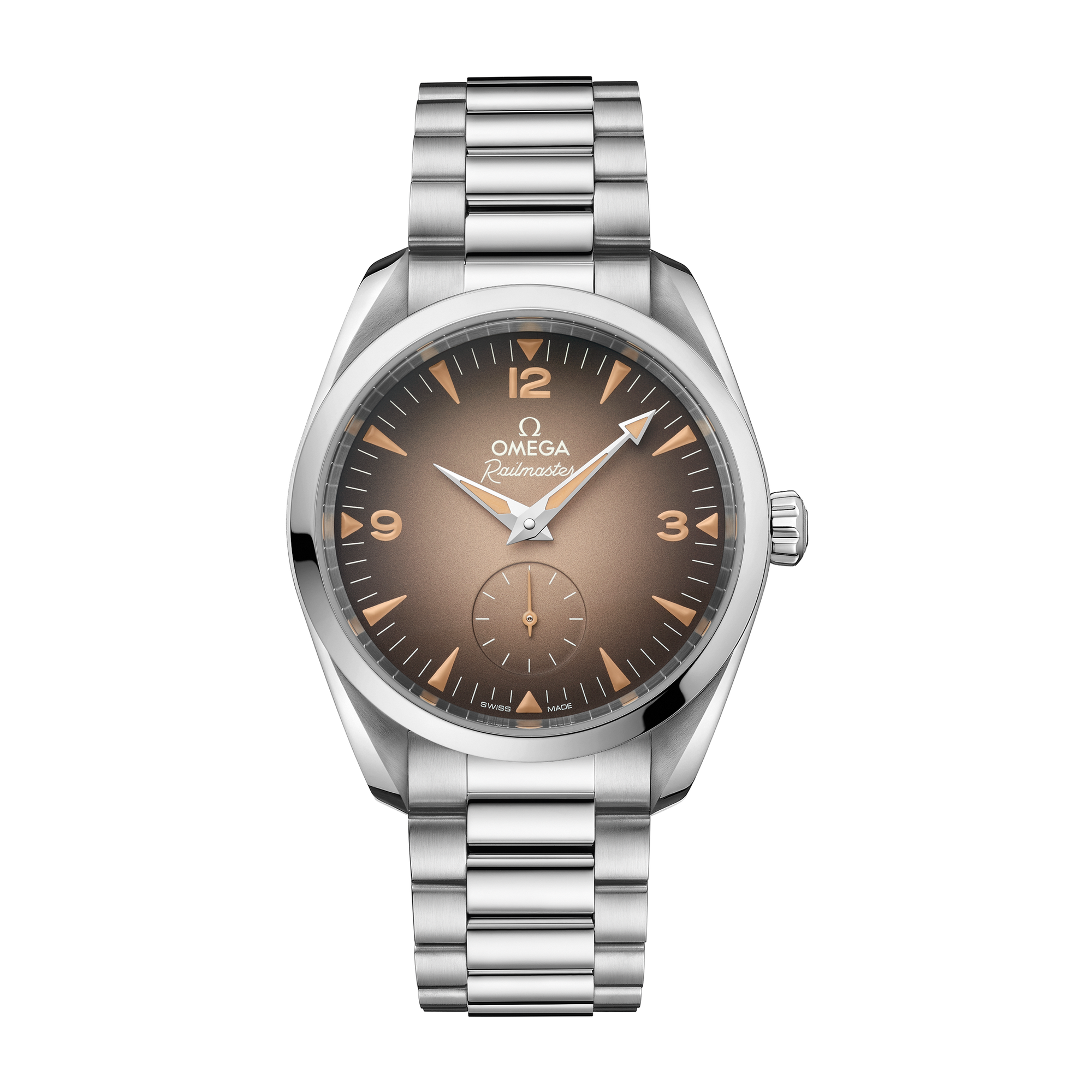 Omega Seamaster Railmaster Brown Steel 38mm