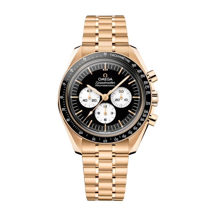 Omega Speedmaster Moonwatch Professional Black Yellow Gold 42mm