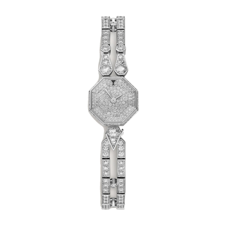 Cartier High Jewelry Diamond Pave White Gold 16mm