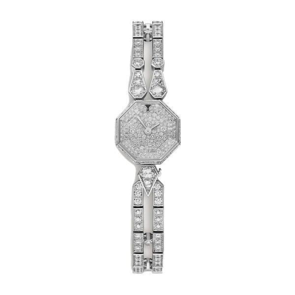 Cartier High Jewelry Diamond Pave White Gold 16mm
