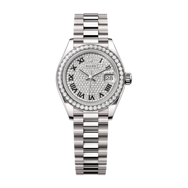 Rolex Lady-Datejust Diamond Pave White Gold 28mm
