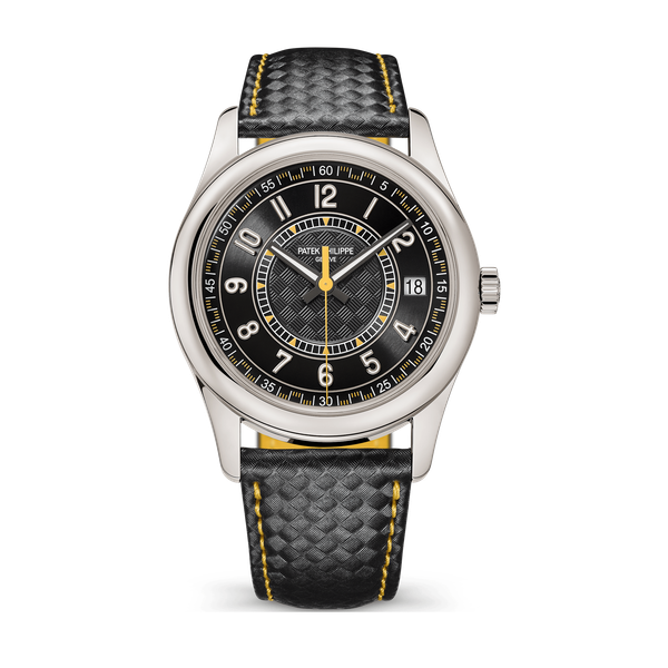 Patek Philippe Calatrava Black White Gold Leather 40mm