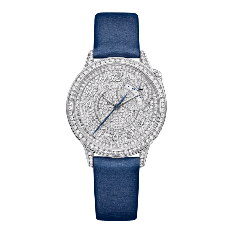 Vacheron Constantin Égérie Self-winding Diamond Pave White Gold Leather 35mm
