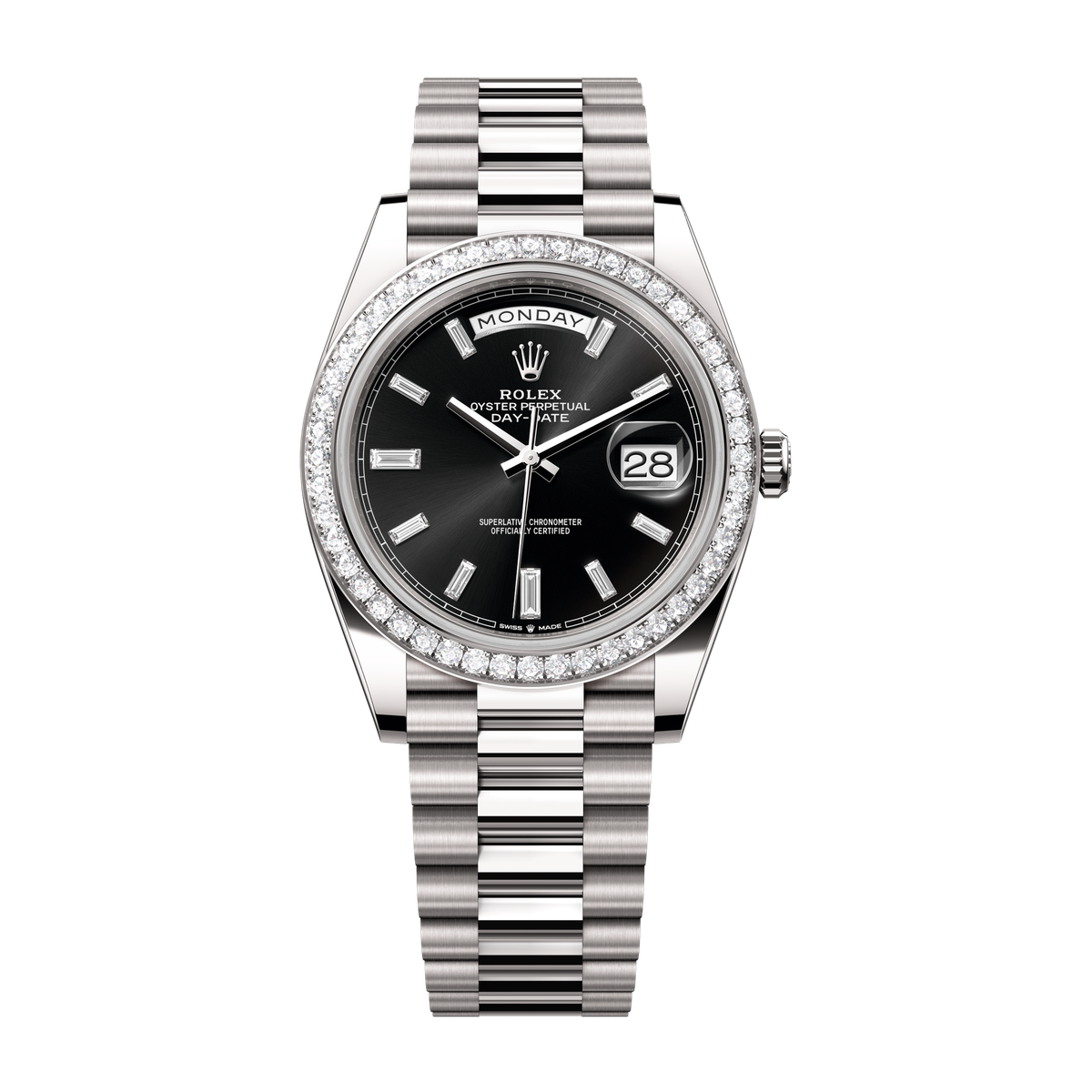 Rolex Day-Date 40 Black White Gold 40mm