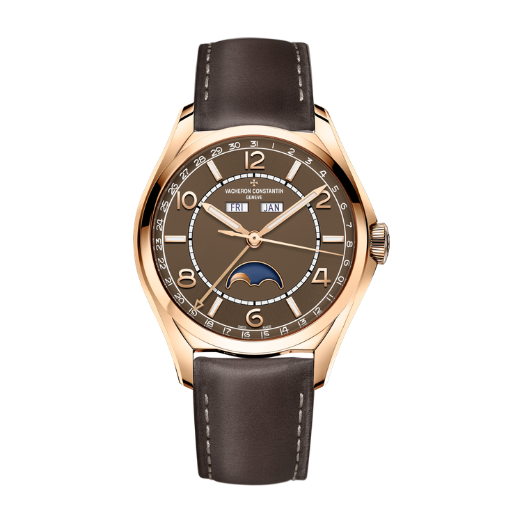 Vacheron Constantin Fiftysix Complete Calendar Brown Rose Gold Leather 40mm