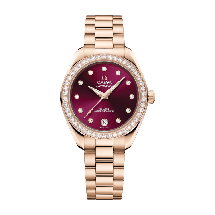 Omega Seamaster Aqua Terra 150M Maroon Rose Gold 30mm