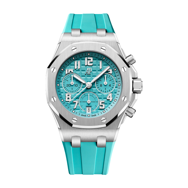 Audemars Piguet Royal Oak Offshore Selfwinding Chronograph Turquoise Titanium Rubber 37mm