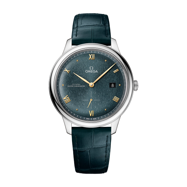 Omega De Ville Prestige Green Steel Alligator Leather 41mm