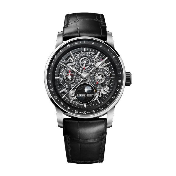 Audemars Piguet Code 11.59 Perpetual Calendar Openworked Skeleton Ceramic Alligator Leather 41mm