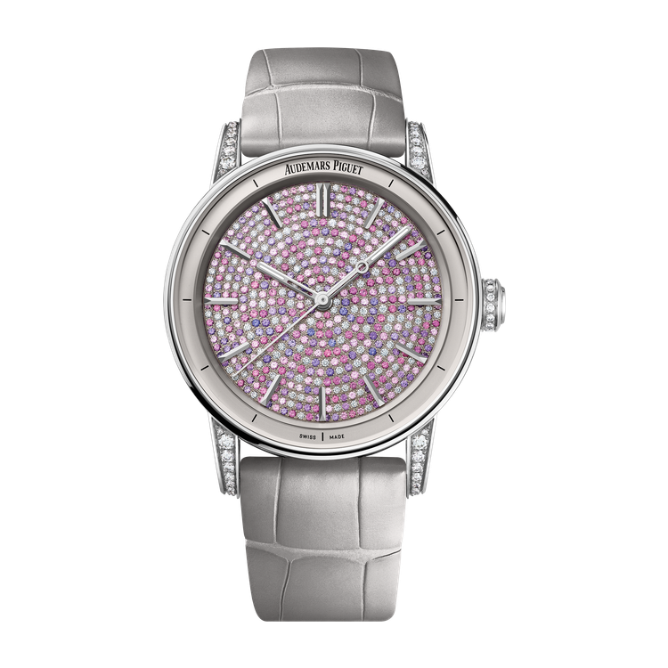 Audemars Piguet Code 11.59 Selfwinding Diamond Pave White Gold Alligator Leather 38mm