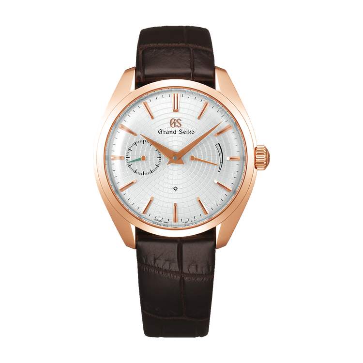 Grand Seiko Elegance Thin Dress Series White Rose Gold Alligator Leather 39mm