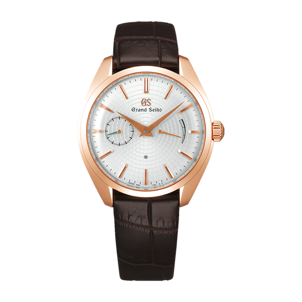 Grand Seiko Elegance Thin Dress Series White Rose Gold Alligator Leather 39mm