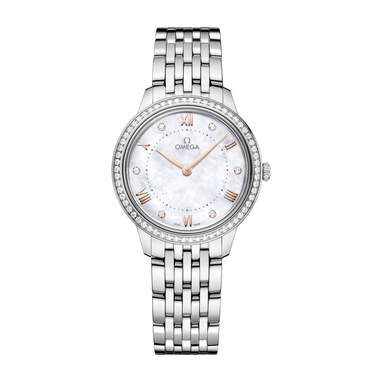 Omega De Ville Prestige White Steel 30mm