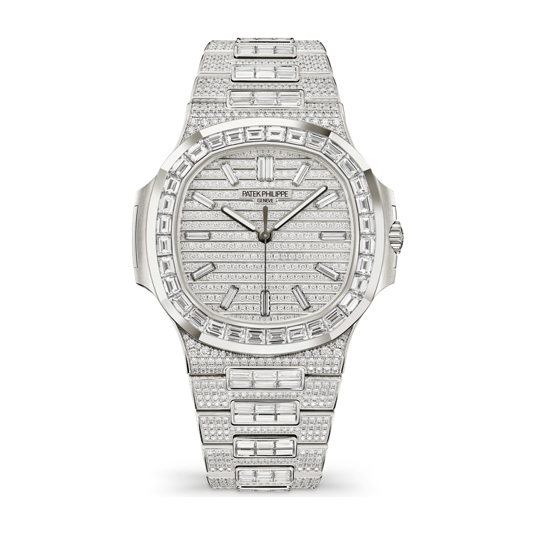 Patek Philippe Nautilus Diamond Pave White Gold 41mm