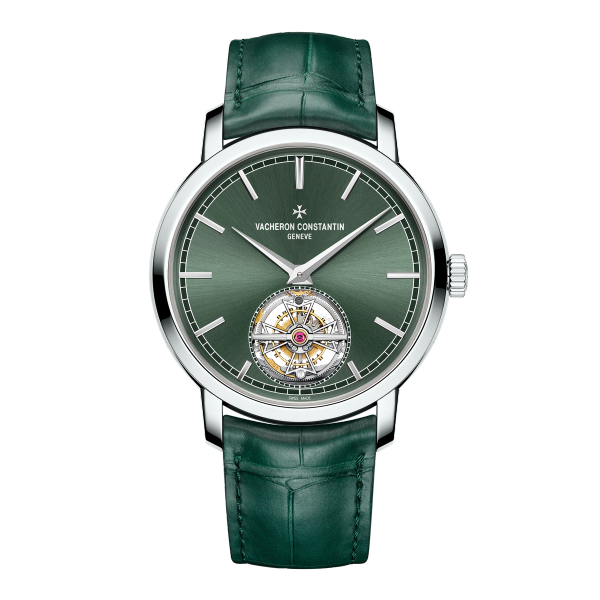 Vacheron Constantin Traditionnelle Tourbillon Green Platinum Alligator Leather 41mm