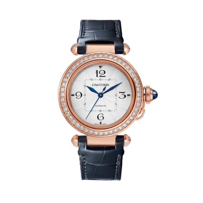 Cartier Pasha Silver Leather 35mm