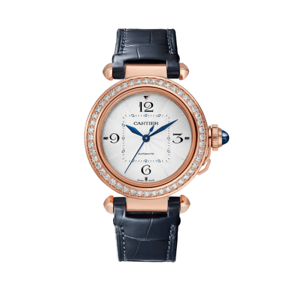 Cartier Pasha Silver Leather 35mm