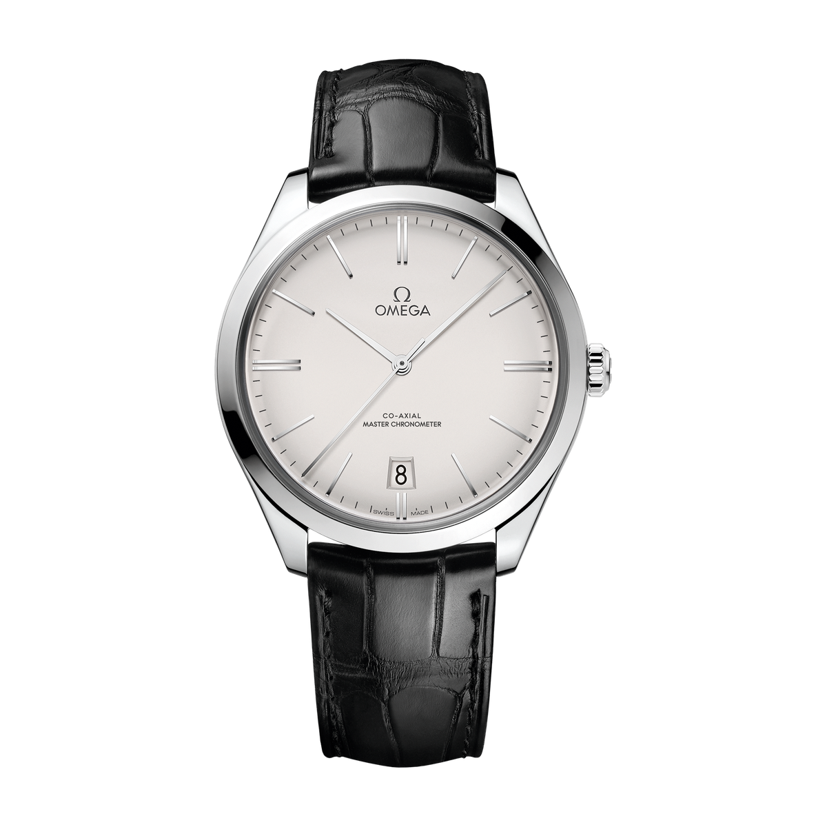 Omega De Ville Trésor Silver Steel Alligator Leather 40mm