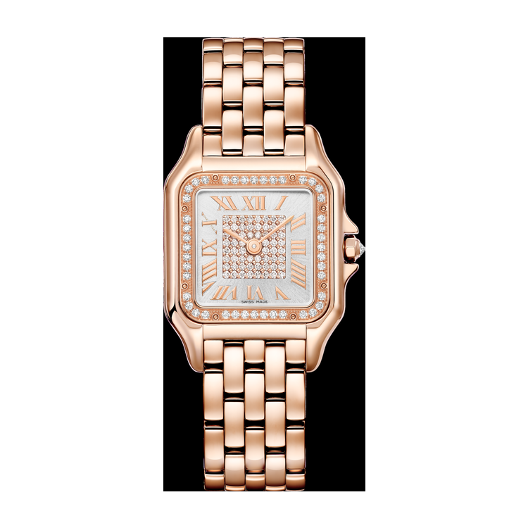 Cartier Panthère de Cartier Medium Diamond Pave Rose Gold 26.7mm