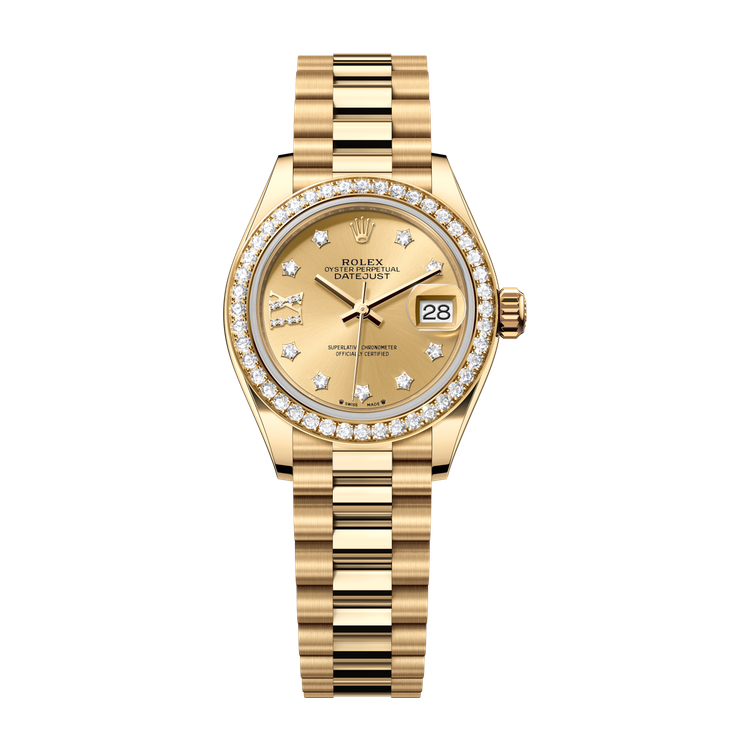 Rolex Lady-Datejust Champagne Yellow Gold 28mm