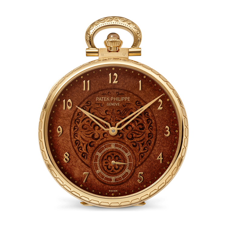 Patek Philippe "Targe" Rare Handcrafts Brown Yellow Gold 45mm