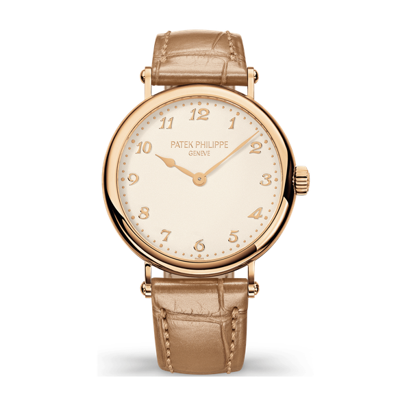 Patek Philippe Calatrava Silver Rose Gold Alligator Leather 34.6mm