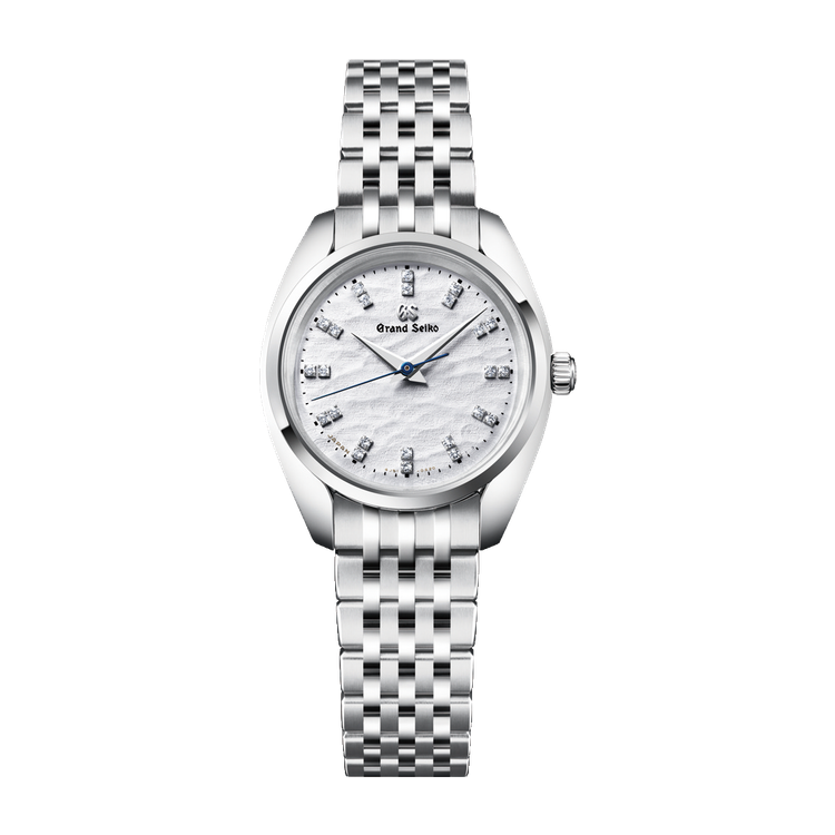 Grand Seiko Elegance Thin Dress Series White Steel Alligator Leather 26.5mm