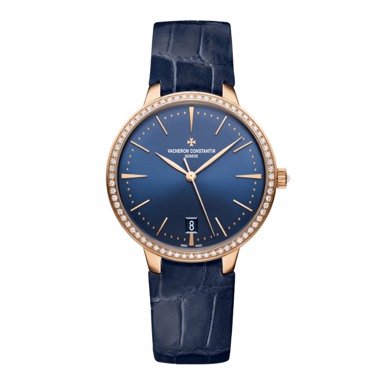 Vacheron Constantin Patrimony Self-winding Blue Rose Gold Alligator Leather 36.5mm