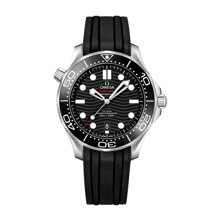 Omega Seamaster Diver 300M Black Steel Rubber 42mm