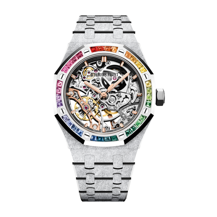 Audemars Piguet Royal Oak Frosted Gold Double Balance Wheel Openworked Skeleton White Gold 37mm