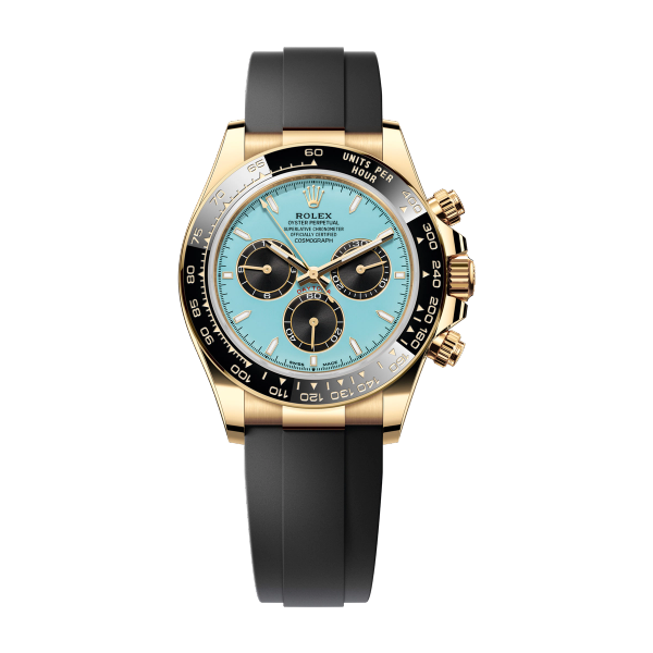 Rolex Cosmograph Daytona Turquoise Yellow Gold Rubber 40mm