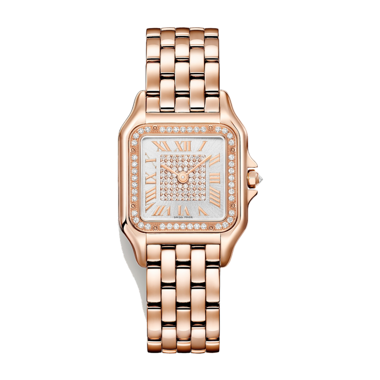 Cartier Panthère de Cartier Medium Diamond Pave Rose Gold 26.7mm
