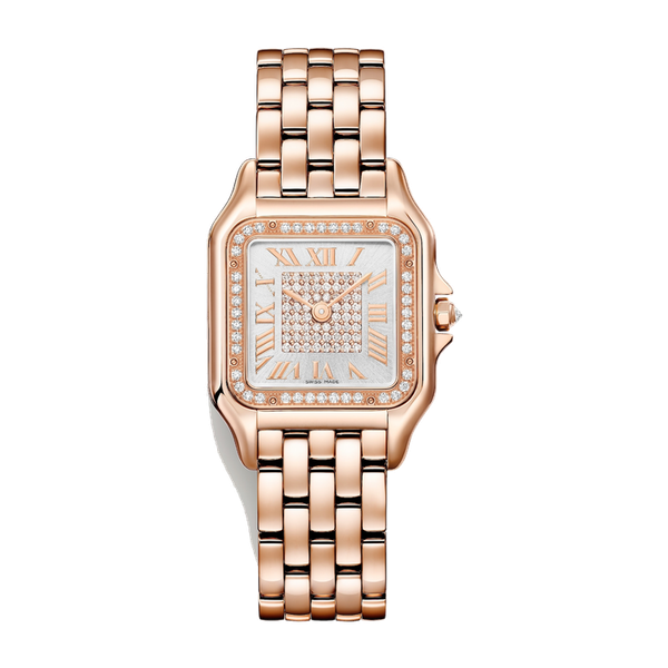 Cartier Panthère de Cartier Medium Diamond Pave Rose Gold 26.7mm