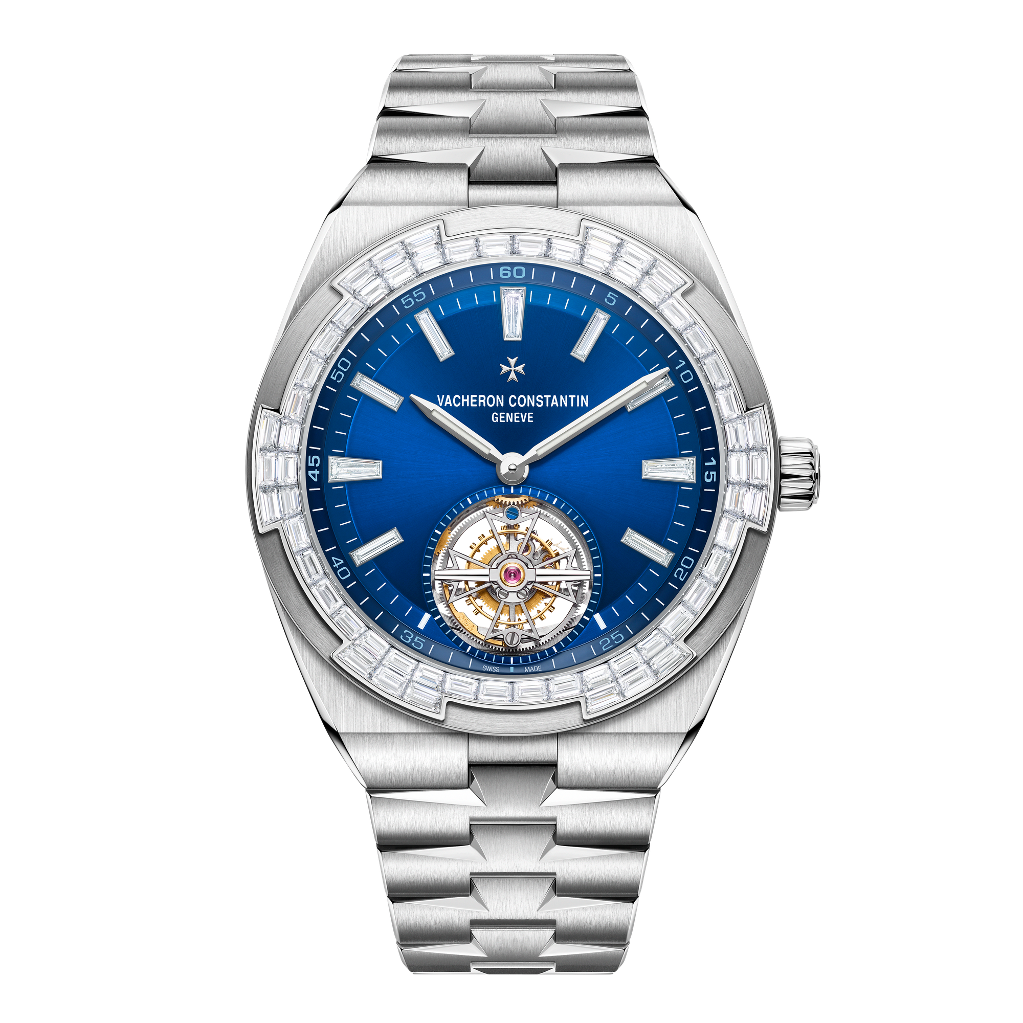 Vacheron Constantin Overseas Tourbillon High Jewellery Blue White Gold 42.5mm