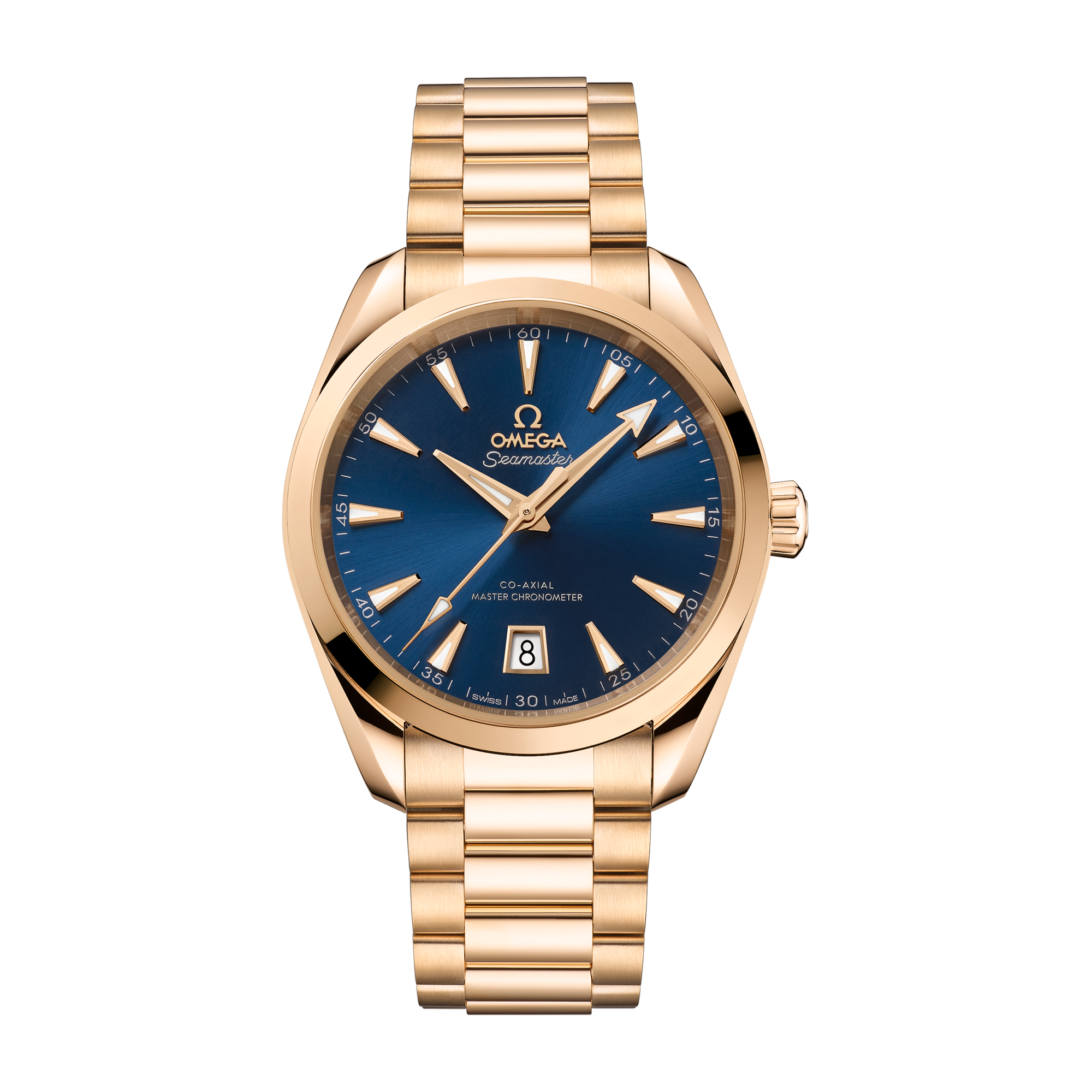 Omega Seamaster Aqua Terra 150M Blue Yellow Gold 38mm