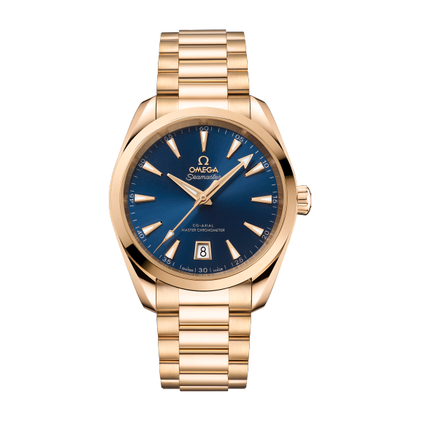 Omega Seamaster Aqua Terra 150M Blue Yellow Gold 38mm
