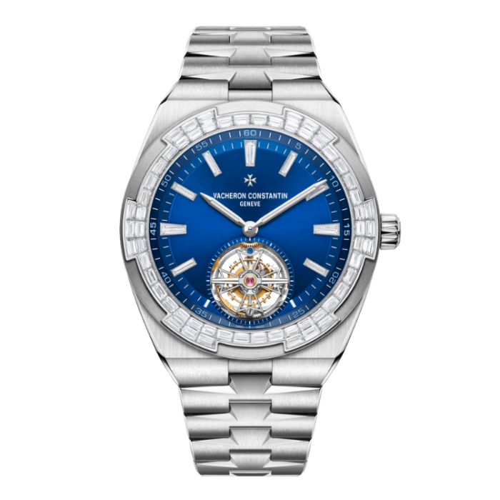Vacheron Constantin Overseas Tourbillon High Jewellery Blue White Gold 42.5mm