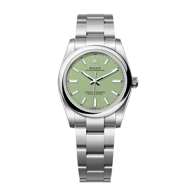 Rolex Oyster Perpetual 34 Green Steel 34mm