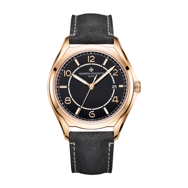 Vacheron Constantin Fiftysix Self-winding Black Rose Gold Leather 40mm
