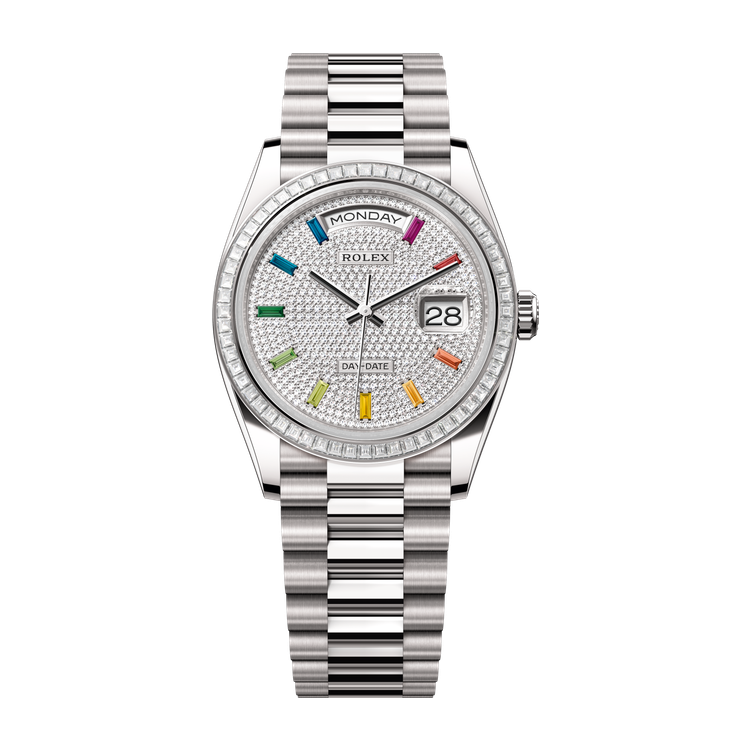 Rolex Day-Date 36 Diamond Pave White Gold 36mm