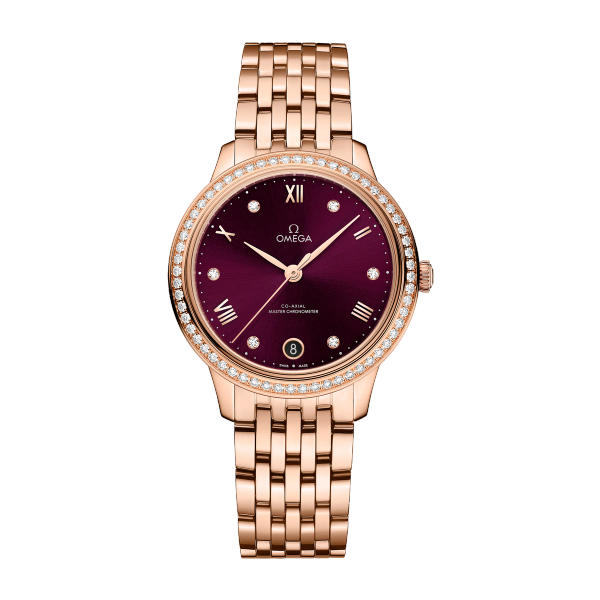 Omega De Ville Prestige Red Rose Gold 34mm