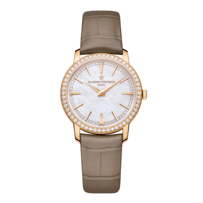 Vacheron Constantin Traditionnelle Manual-winding Mother of Pearl Rose Gold Alligator Leather 33mm