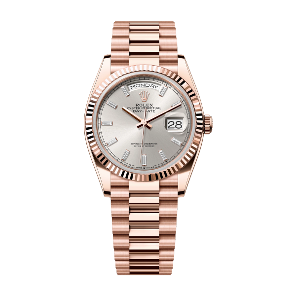 Rolex Day-Date 36 Silver Rose Gold 36mm