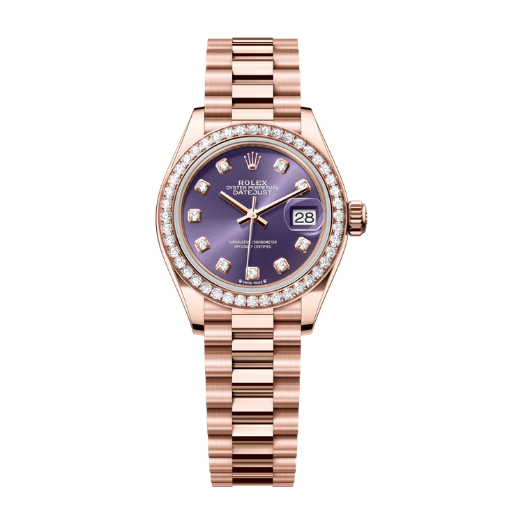 Rolex Lady-Datejust Purple Rose Gold 28mm